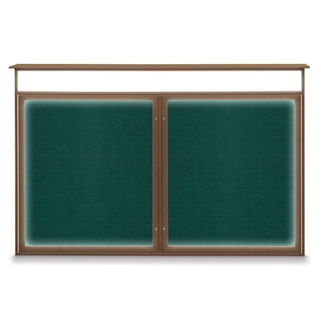 United Visual Products Open Faced Traditional Rounded Corkboard UV647ARC-BLACK-MEDGRY